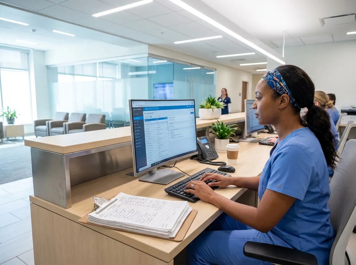 Medical form being processed