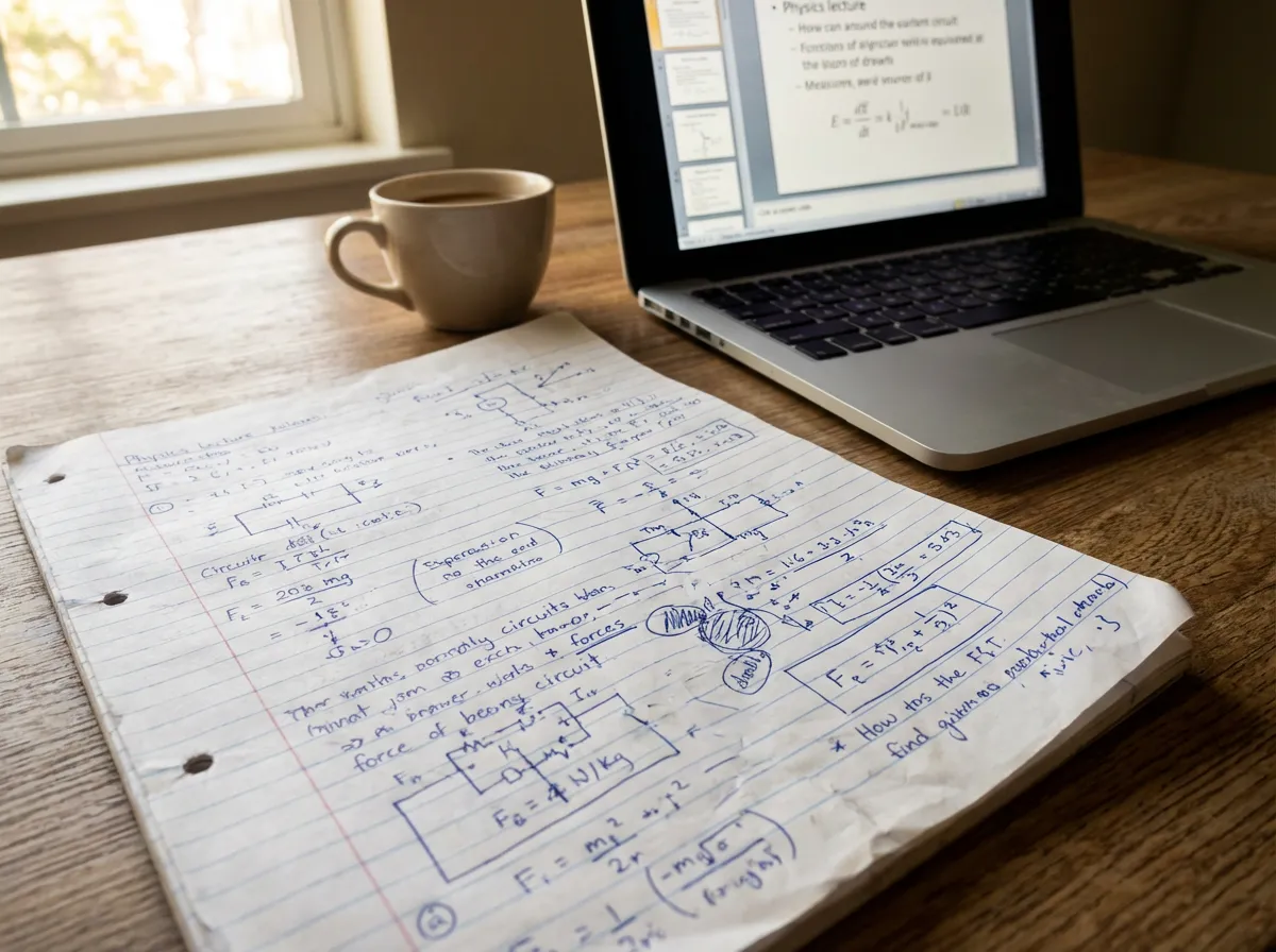 Student notes being converted to digital text